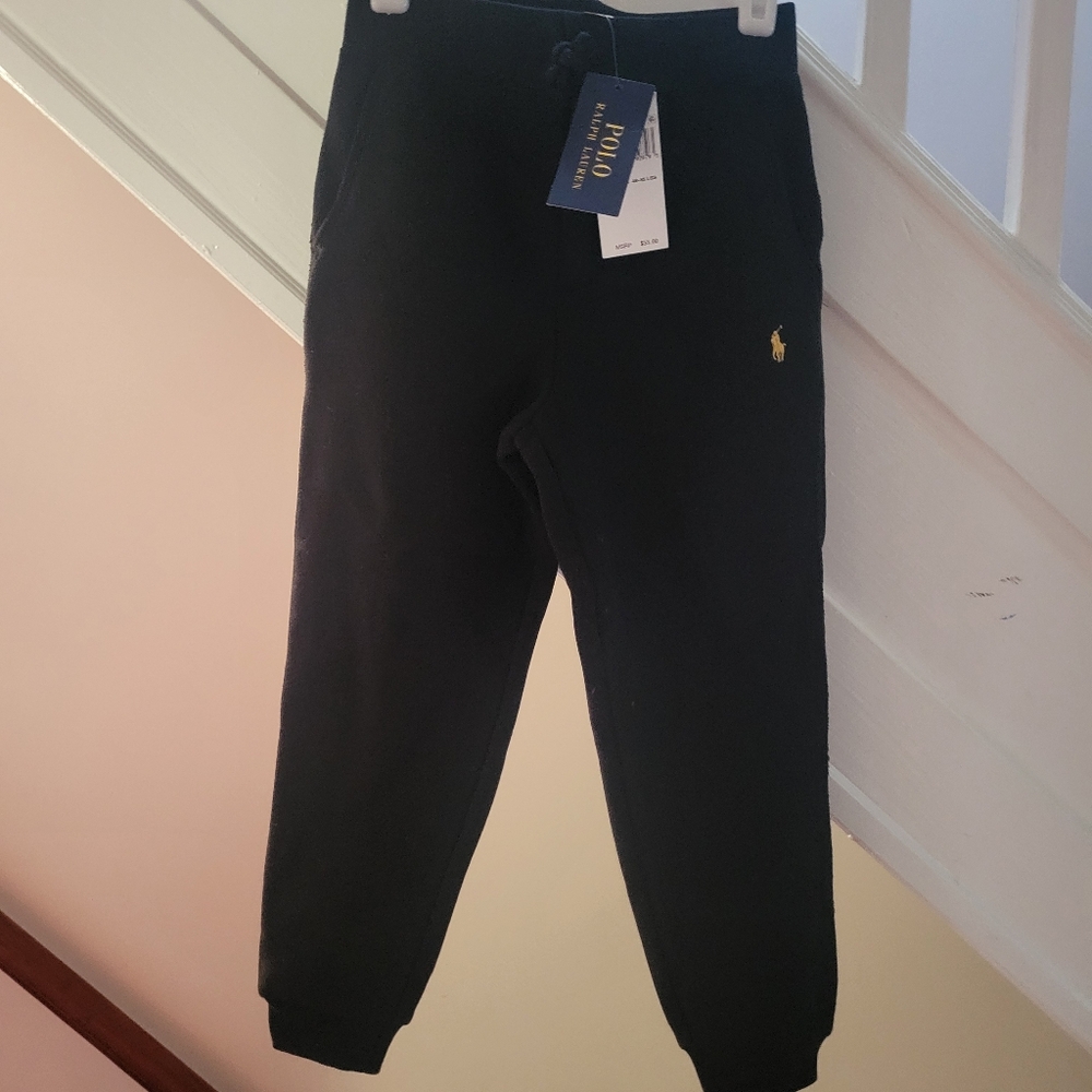 NWT Polo Ralph Lauren Boys Black Sweatpants